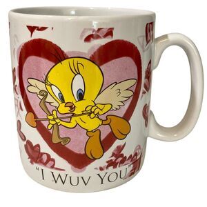 Vintage Tweety Bird Ceramic Coffee Mug Cup HUGE Big Valentine Gift Warner Bros